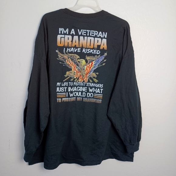 Gildan Other - I'M A VETERAN GRANDPA Men's Shirt Long Sleeve 5XL Black